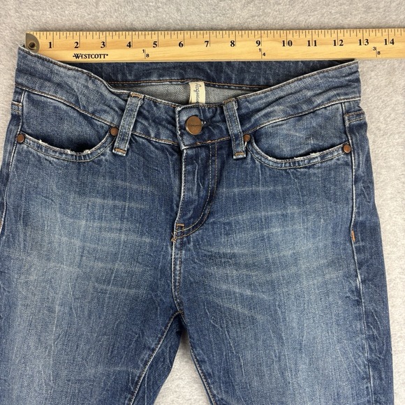 Acquaverde Jeans Natural Concept Runaway Stretch Button Leg Womens Size T/25 - Picture 2 of 9